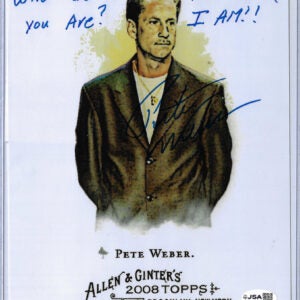 Pete Weber Autographed Allen and Ginter Inscribed 8x10 Photograph