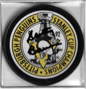 Scotty Bowman Autographed 1992 NHL Stanley Cup Champs Puck PENGUINS