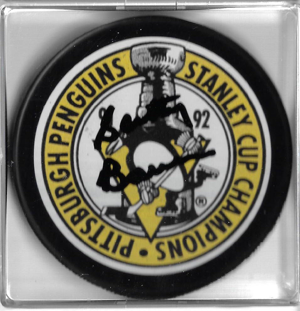Scotty Bowman Autographed 1992 NHL Stanley Cup Champs Puck PENGUINS