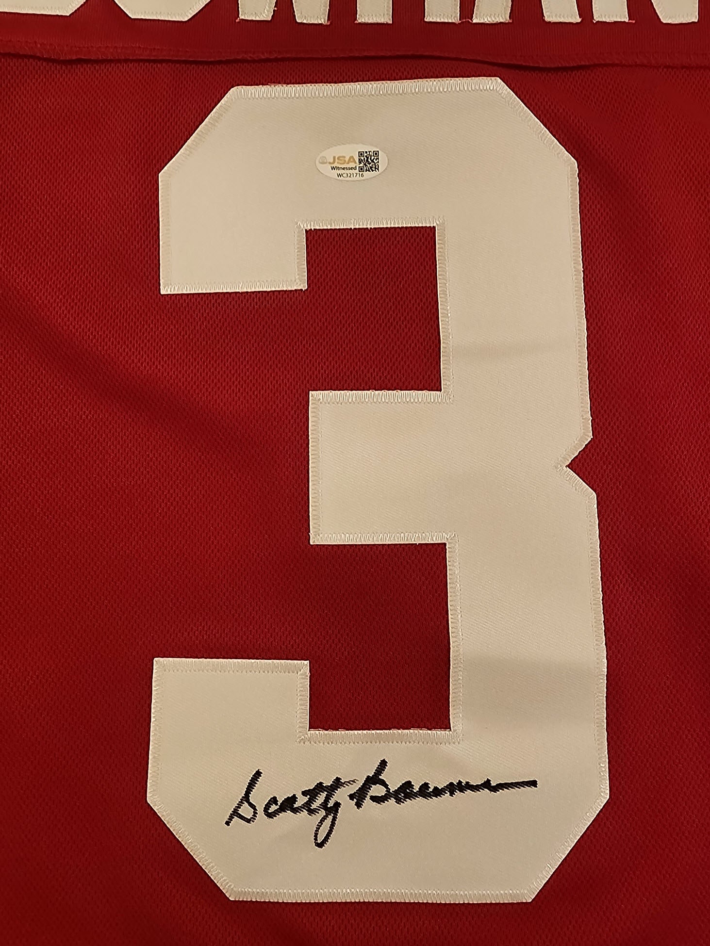 Scotty Bowman Autographed Detroit Red Wings Jersey v1
