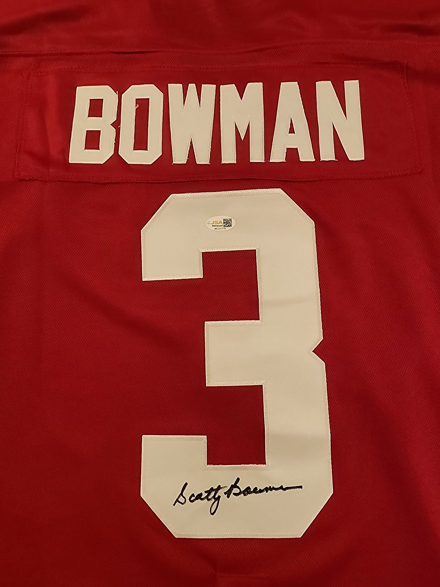 Scotty Bowman Autographed Detroit Red Wings Jersey v2