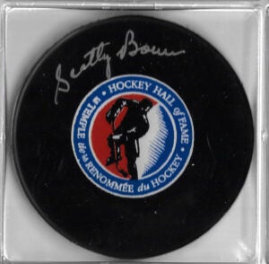 Scotty Bowman Autographed Hockey Hall oif Fame Puck