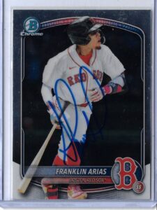 Franklin Arias Autographed 2025 Bowman Draft Chrome BDC13 Rookie Card RC