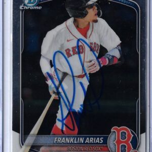 Franklin Arias Autographed 2025 Bowman Draft Chrome BDC13 Rookie Card RC