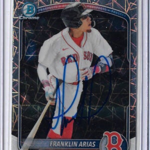 Franklin Arias Autographed 2025 Bowman Draft Chrome Laser Refractor BDC13 Rookie Card RC