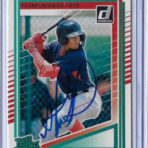 Franklin Arias Autographed 2025 Donruss Rated Prospect 175 Rookie Card RC