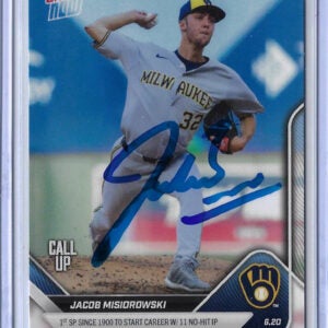 Jacob Misiorowski Autographed 2025 MLB Topps NOW 327 Rookie Card RC