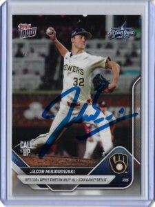 Jacob Misiorowski Autographed 2025 MLB Topps NOW 432 Rookie Card RC