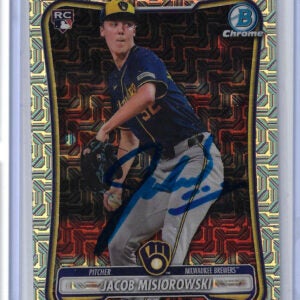 Jacob Misiorowski Autographed 2026 Bowman Chrome MOJO Refractor BDC132 Rookie Card RC