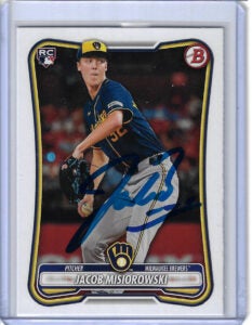 Jacob Misiorowski Autographed 2026 Bowman Paper 35 Rookie Card RC