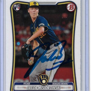Jacob Misiorowski Autographed 2026 Bowman Paper 35 Rookie Card RC