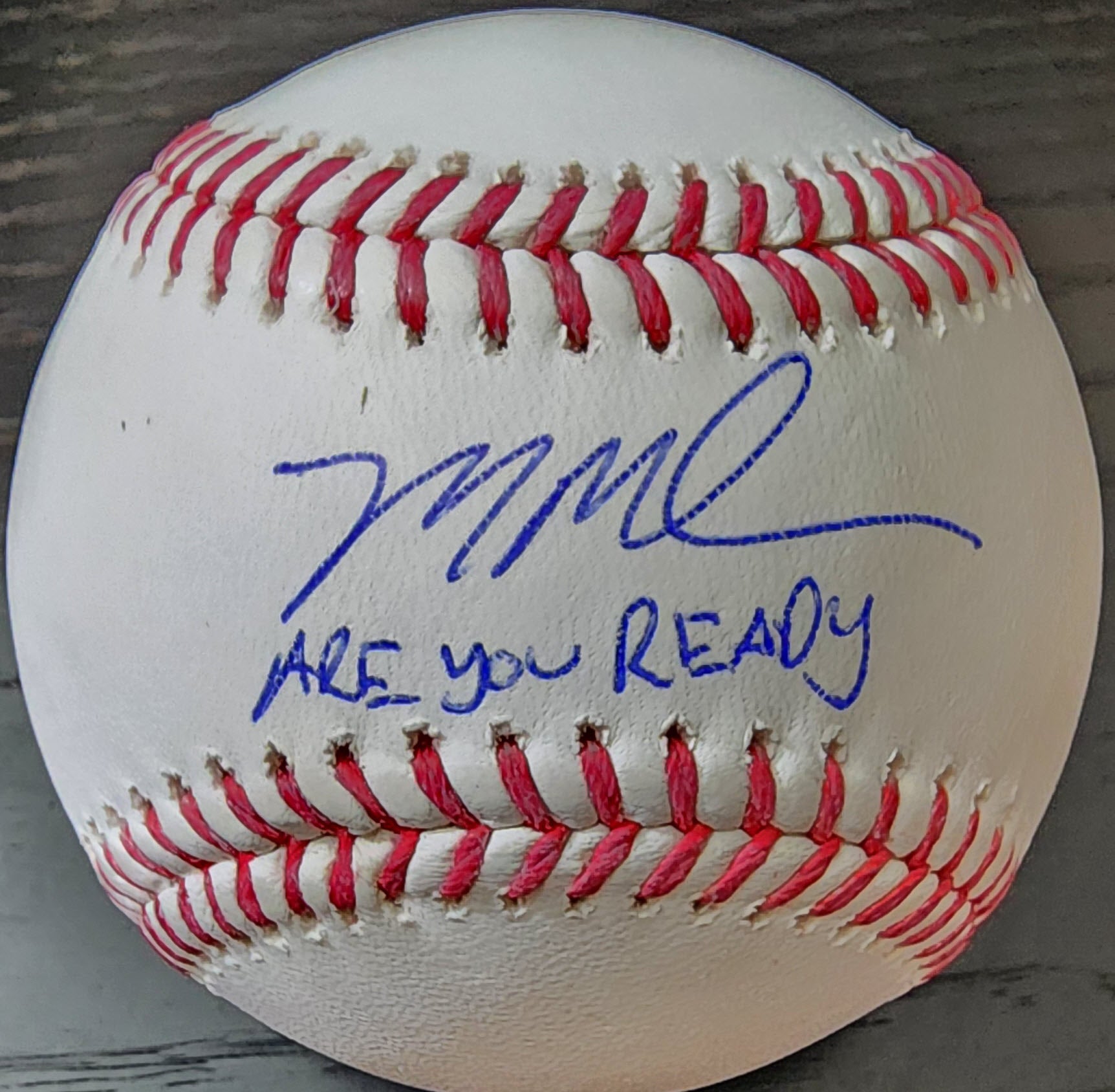 Mason Miller Autographed OMLB Baseball Inscribed Are You Ready v1