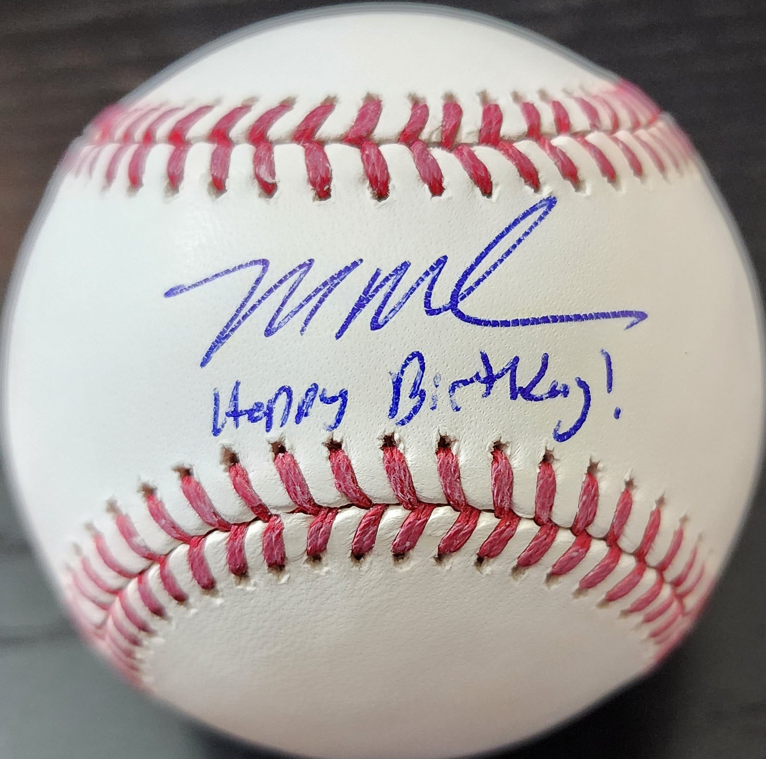 Mason Miller Autographed OMLB Baseball Inscribed Happy Birthday v1