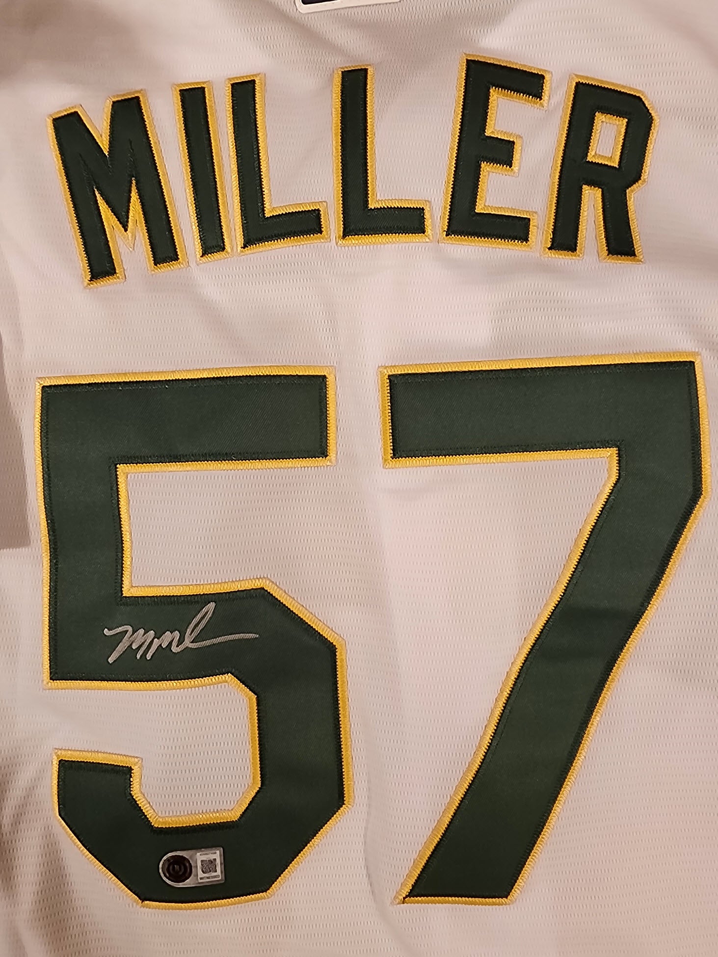 Mason Miller Autographed Oakland Athletics Replica Rookie Jersey v2