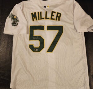 Mason Miller Autographed Oakland Athletics Replica Rookie Jersey v3