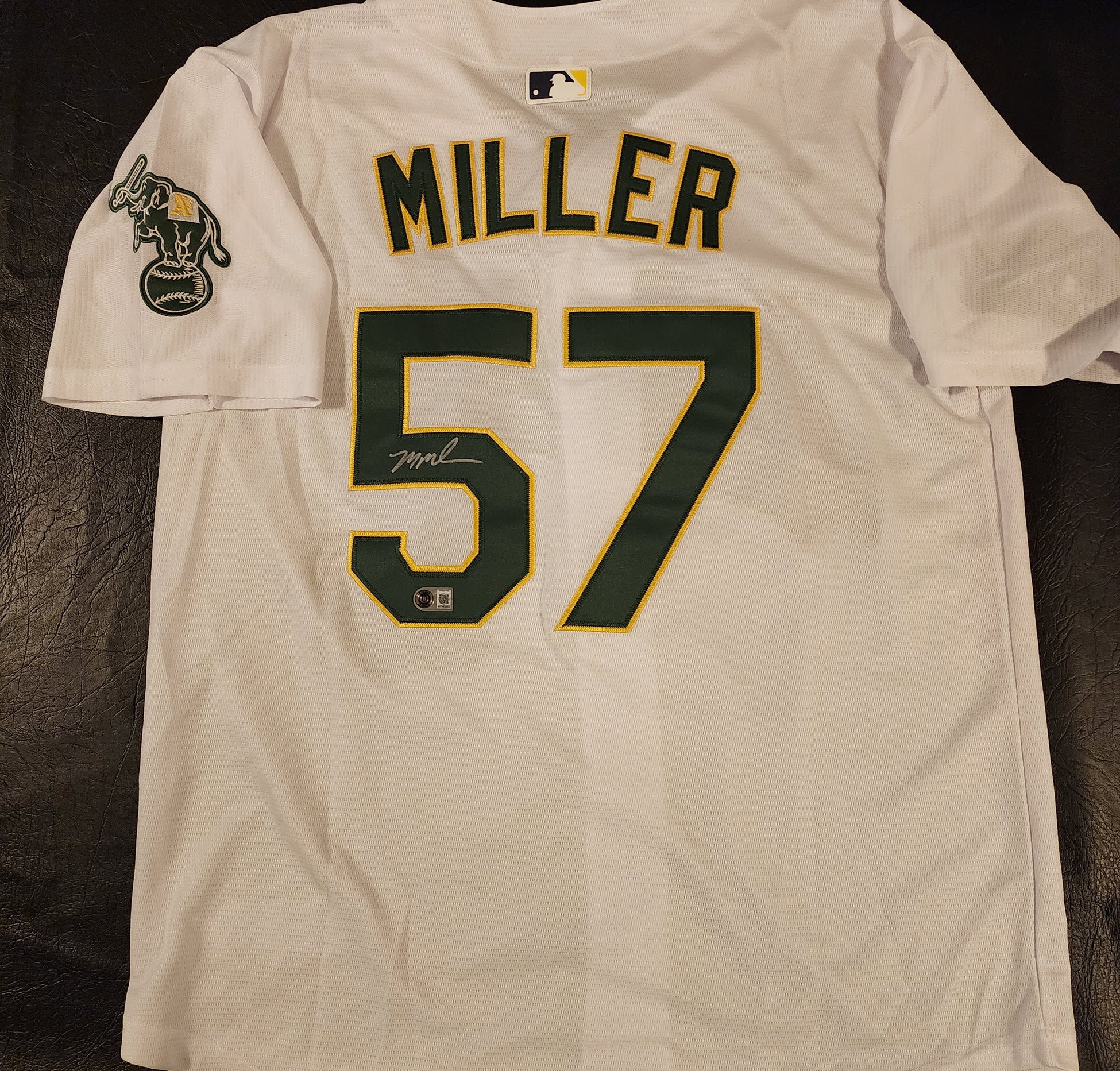 Mason Miller Autographed Oakland Athletics Replica Rookie Jersey v3