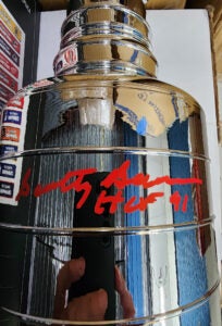 Scotty Bowman Autographed Replica Stanley Cup v2