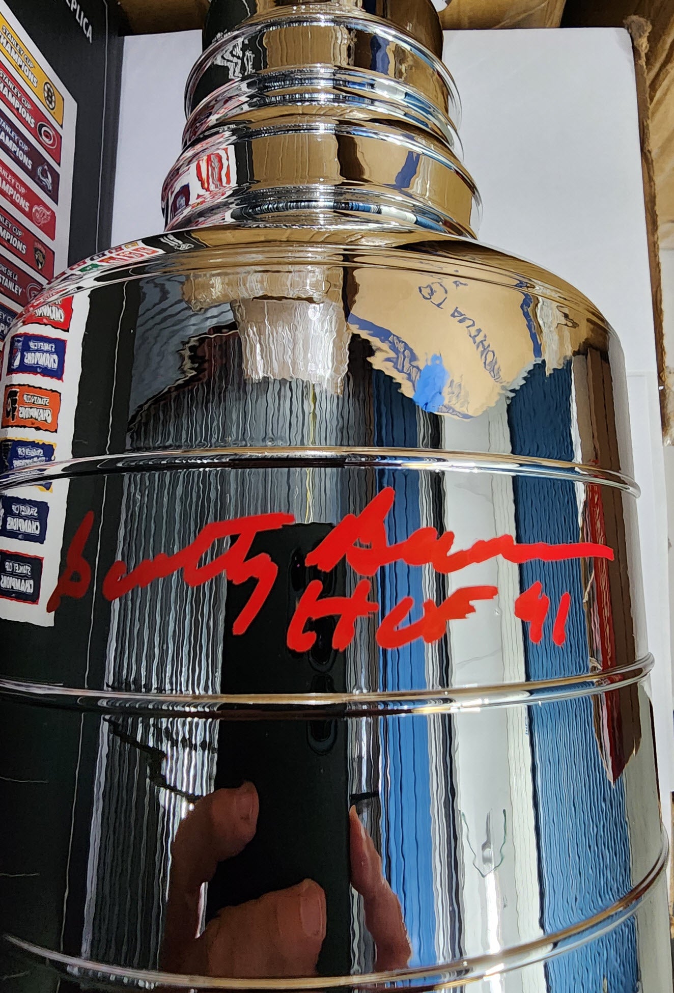 Scotty Bowman Autographed Replica Stanley Cup v2