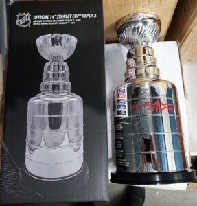 Scotty Bowman Autographed Replica Stanley Cup v4