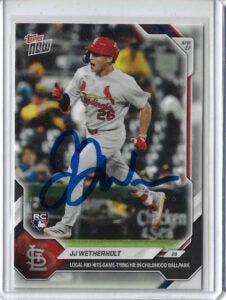 JJ Wetherholt Autographed 2026 MLB Topps NOW Card 134