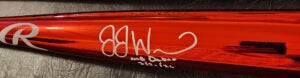 JJ Wetherholt Autographed Rawlings Red Chrome Bat v2