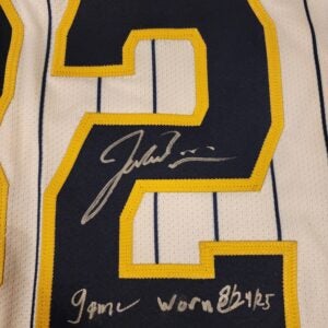 Jacob Misiorowski 2025 Milwaukee Brewers Game Worn UECK Jersey MLB Authenticated 1