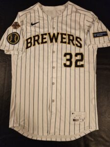 Jacob Misiorowski 2025 Milwaukee Brewers Game Worn UECK Jersey MLB Authenticated 5