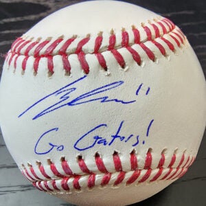 Brendan Lawson Autographed Rawlings OMLB Baseball Inscribed Go Gators v1