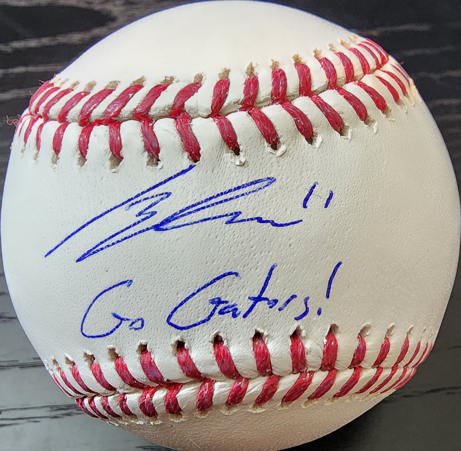 Brendan Lawson Autographed Rawlings OMLB Baseball Inscribed Go Gators v1