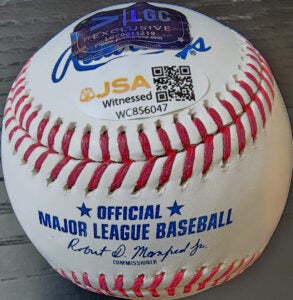 Brendan Lawson Autographed Rawlings OMLB Baseball Inscribed Go Gators v2