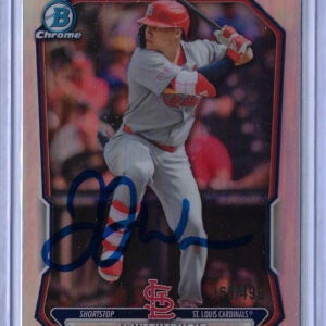 JJ Wetherholt Autographed 2026 Bowman Chrome Prospects BCP115 Refractor Rookie Card 499