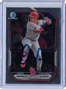 JJ Wetherholt Autographed 2026 Bowman Chrome Prospects BCP115 Rookie Card