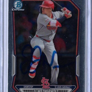 JJ Wetherholt Autographed 2026 Bowman Chrome Prospects BCP115 Rookie Card