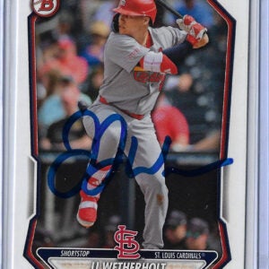 JJ Wetherholt Autographed 2026 Bowman Prospects Paper BP115 Rookie Card