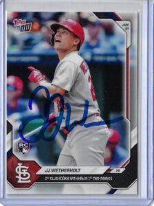 JJ Wetherholt Autographed 2026 MLB Topps NOW 362 Rookie Card 2 HR IN 2 INNINGS