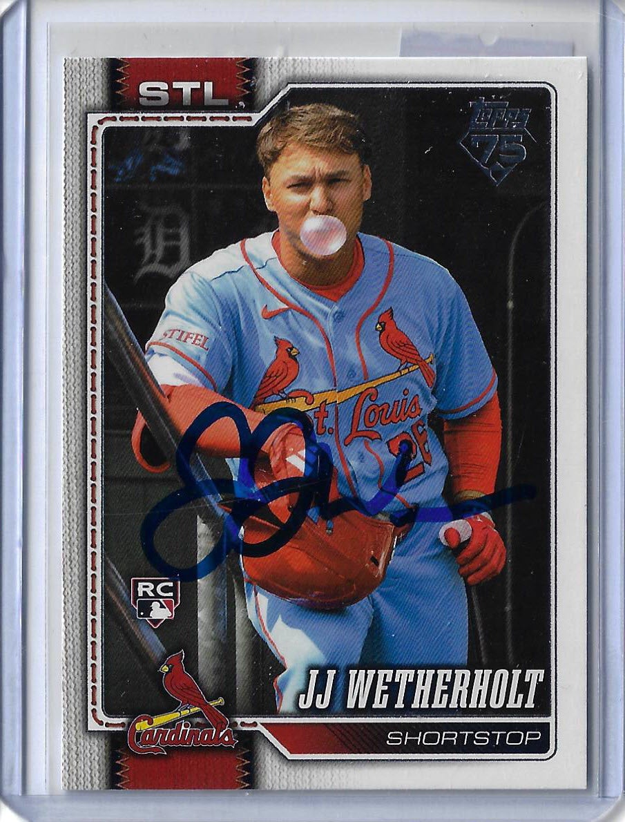 JJ Wetherholt Autographed 2026 Topps 698 Short Print Rookie Card