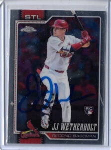 JJ Wetherholt Autographed 2026 Topps Chrome 119 Rookie Card