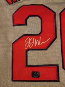 JJ Wetherholt Autographed Gray St Louis Cardinals Jersey v1