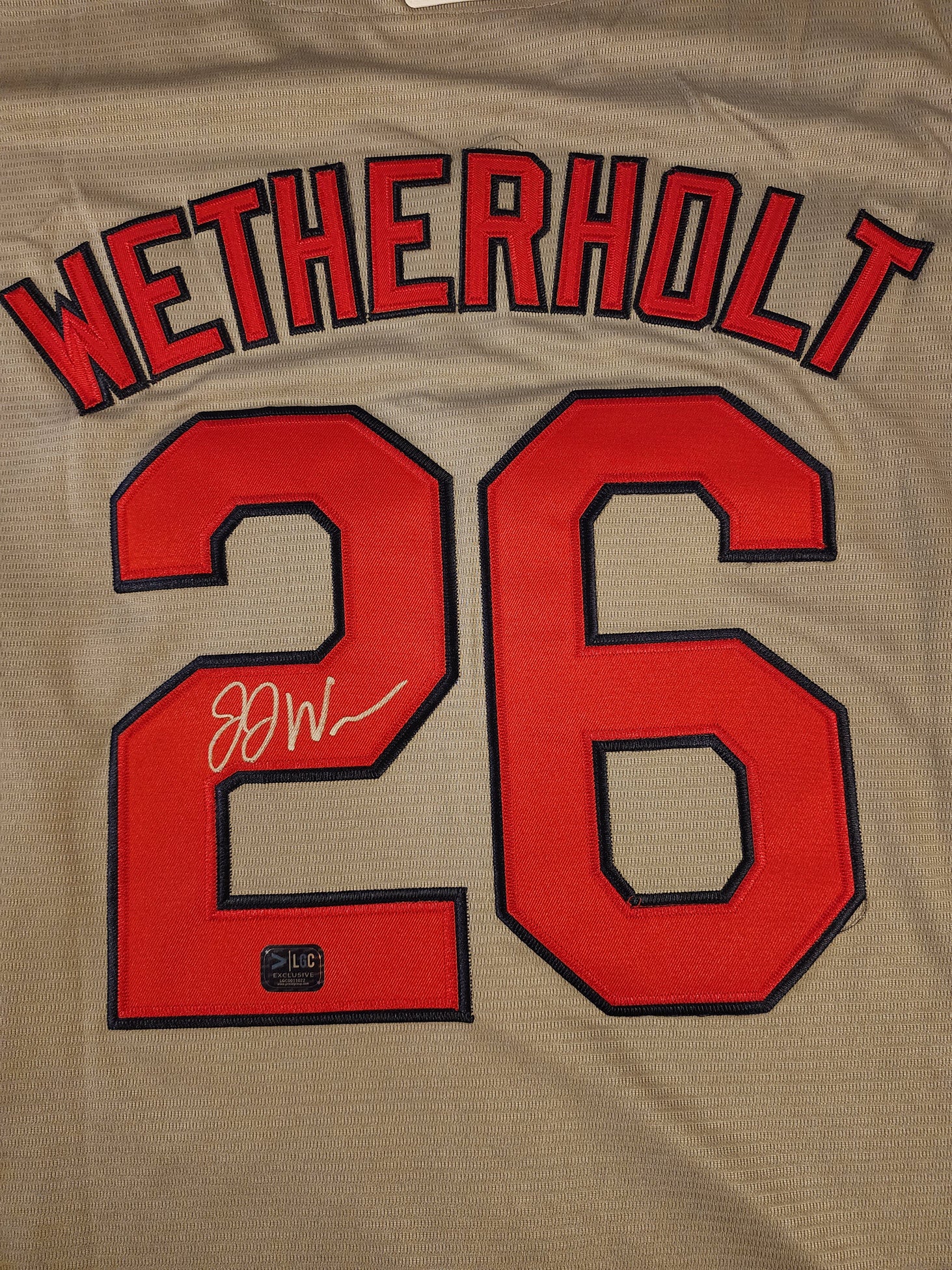 JJ Wetherholt Autographed Gray St Louis Cardinals Jersey v2
