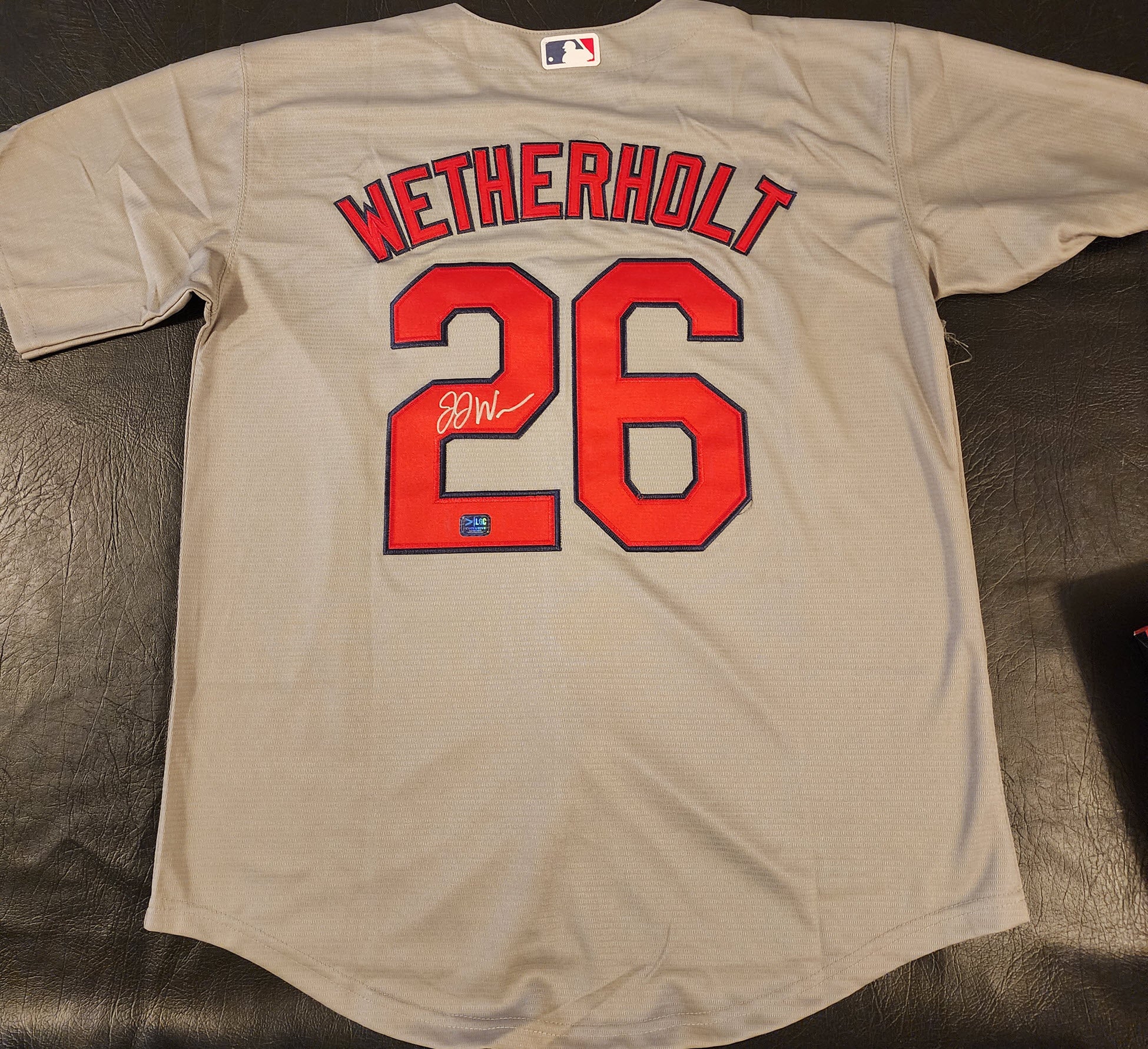 JJ Wetherholt Autographed Gray St Louis Cardinals Jersey v3