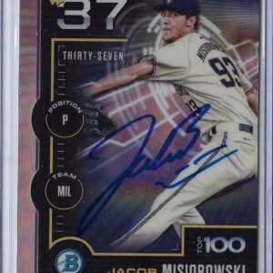 Jacob Misiorowski Autographed 2025 Bowman Top100 BTP37 Rookie Card RC