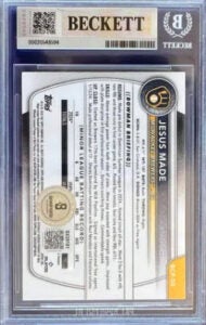 Jesus Made Autographed 2025 Bowman Chrome Prospects BCP66 Rookie Card RC BECKETT SLABBED v2