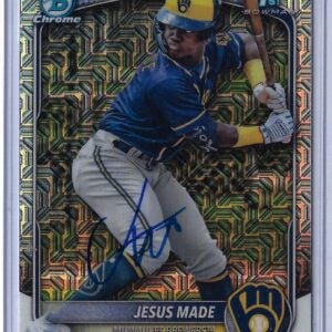 Jesus Made Autographed 2025 Bowman Chrome Prospects Mojo Refractor BCP50 Rookie Card RC v1