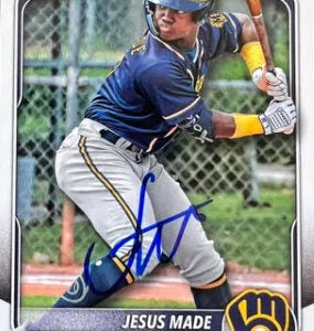 Jesus Made Autographed 2025 Bowman Prospects Paper BP66 Rookie Card RC v1