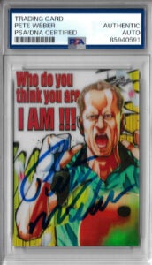 Pete Weber Autographed 2023 Leaf Anime Nation Card PSA SLABBED 3