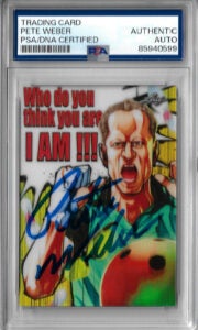 Pete Weber Autographed 2023 Leaf Anime Nation Card PSA SLABBED 5