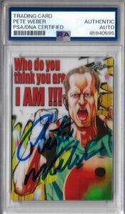Pete Weber Autographed 2023 Leaf Anime Nation Card PSA SLABBED v1