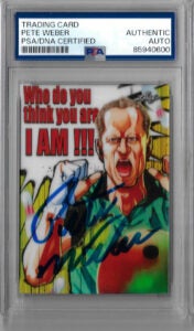Pete Weber Autographed 2023 Leaf Anime Nation Card PSA SLABBED v10