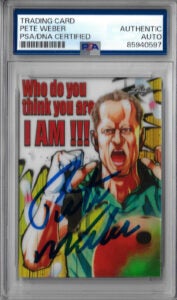 Pete Weber Autographed 2023 Leaf Anime Nation Card PSA SLABBED v11