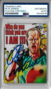 Pete Weber Autographed 2023 Leaf Anime Nation Card PSA SLABBED v2